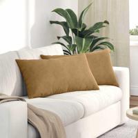 VidaXL Sofa kussens 2 stuks bruin 80 x 40 cm cordstof - thumbnail
