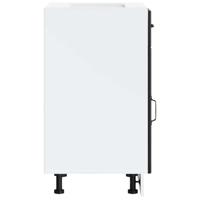 Keuken onderkast Lucca bewerkt hout zwart - thumbnail