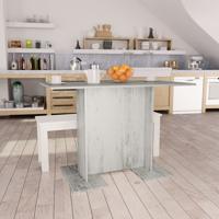 Eettafel 110x60x75 cm bewerkt hout betongrijs - thumbnail