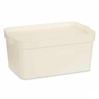 Opbergbak met Deksel Crème Plastic 7,5 L 21,5 x 14,5 x 32 cm (12 Stuks) - thumbnail