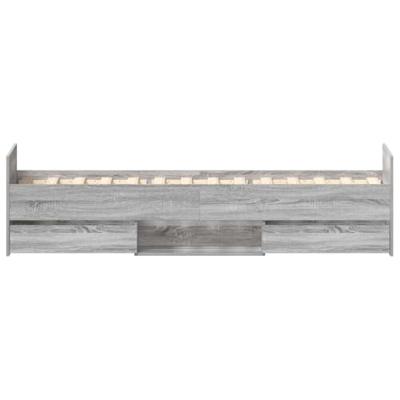 Bedframe met hoofd- en voeteneinde grijs sonoma eiken 90x190 cm
