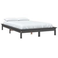 Bedframe massief grenenhout grijs 120x190 cm - thumbnail