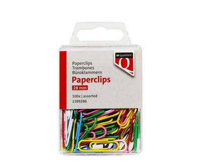 Paperclip quantore 28mm assorti 100 stuks Paperclip quantore 28mm assorti 100 stuks
