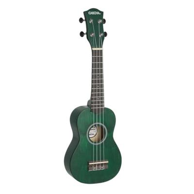 Cascha HH 3963 sopraan ukelele groen met tas en plectra