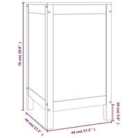 Wasmand 44x44x76 cm massief grenenhout honingbruin - thumbnail