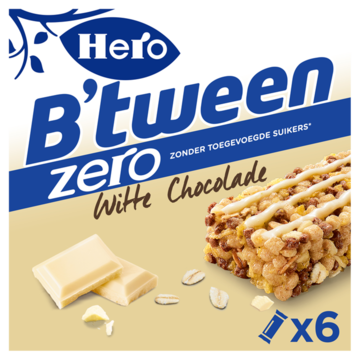 Tussendoortje hero b&apos;tween witte chocolade zero
