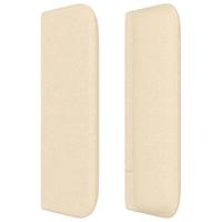 Hoofdbord met randen 203x16x78/88 cm stof crèmekleurig - thumbnail