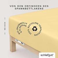 Schlafgut Schlafgut Pure Jersey Boxspring Hoeslaken L - 140x200 - 160x220 164 Yellow Mid - thumbnail