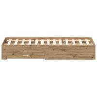 Bedframe met lades artisanaal eikenkleurig 180 x 200 cm - thumbnail