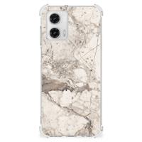 Motorola Moto G73 Anti-Shock Hoesje Marmer Beige - thumbnail