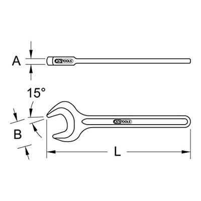 KS Tools 9637150 963.7150 Enkelvoudige steeksleutel Sleutelbreedte (metrisch) 10 mm KS Tools 9637150 963.7150 Enkelvoudige steeksleutel Sleutelbreedte (metrisch) 10 mm