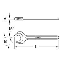 KS Tools 9637150 963.7150 Enkelvoudige steeksleutel Sleutelbreedte (metrisch) 10 mm - thumbnail