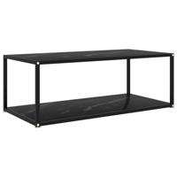 VidaXL Salontafel 100x50x35 cm gehard glas zwart - thumbnail