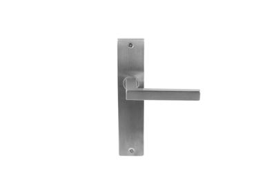 Deurklink Linea rvs basis op langschild