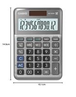 Casio MS-120FM Bureaurekenmachine Grijs Aantal displayposities: 12 werkt op batterijen, werkt op zonne-energie (b x h x d) 101 x 148.5 x 27.6 mm - thumbnail