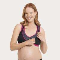 Cake Lingerie Yoga Borstvoedingsbh / Zwangerschapsbh Lotus Zwart / Rose - thumbnail