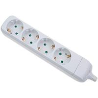 VB 41132 Tafelcontactdoos 4-Voudig + RA Zonder Snoer Wit - thumbnail