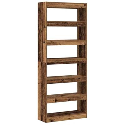 Boekenkast met plank Oud hout 80 x 30 x 198 cm Bewerkt hout - thumbnail