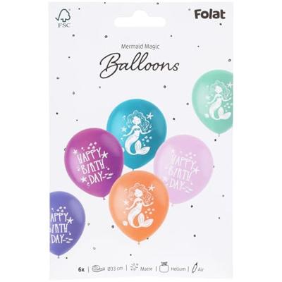 Zeemeermin Magic Happy Birthday Ballonnen (6st)