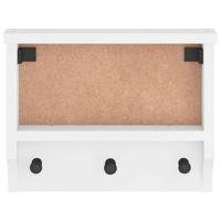 Wandkapstok SANDNES wit 45x12x35 cm massief grenenhout - thumbnail