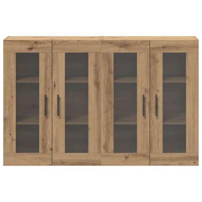 Wandkasten 2 Stuks Artisan Eiken 69,5 x 34 x 90 cm Gelaagd Hout