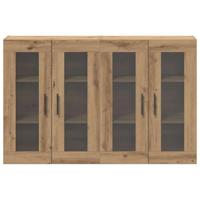 Wandkasten 2 Stuks Artisan Eiken 69,5 x 34 x 90 cm Gelaagd Hout - thumbnail