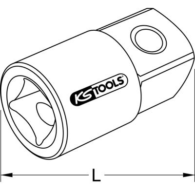 KS Tools 918.4166 9184166 Dopsleutel-reduceerstuk Aandrijving 1 (25 mm) 70 mm 1 stuk(s)