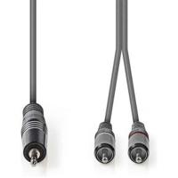 Nedis COTH22200GY15 Stereo Audiokabel 3,5 Mm Male - 2x Rca Male 1,5 M Grijs - thumbnail