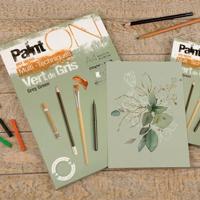Clairefontaine Painton Mixmedia - Blok - 250 gr - 30 Blad - Grijs Groen - thumbnail