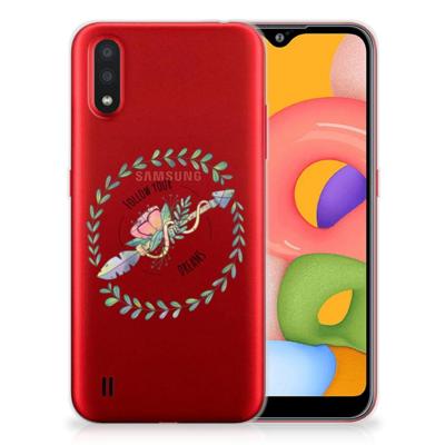 Samsung Galaxy A01 Telefoonhoesje met Naam Boho Dreams Samsung Galaxy A01 Telefoonhoesje met Naam Boho Dreams