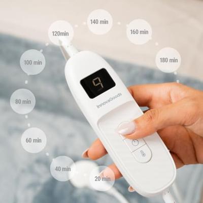 Elektrische Deken Heklet InnovaGoods Wit Grijs 130 x 180 cm 160 W