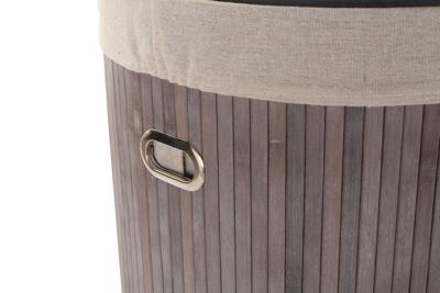 Mandenset DKD Home Decor Beige Grijs Bamboe 38 x 38 x 60 cm (3 Onderdelen) (2 Stuks)