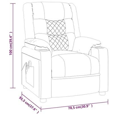 Massagestoel kunstleer cappuccinokleurig