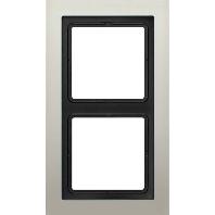 Jung LS Design Afdekraam Edelstaal 2-voudig ESD2982 - thumbnail