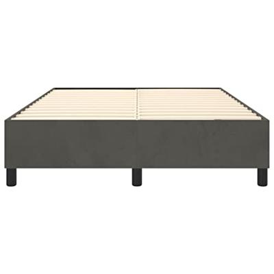 Bedframe zonder matras 140x200 cm fluweel donkergrijs