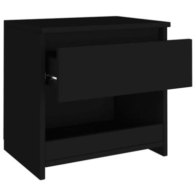 VidaXL Nachtkastje 40x30x39 cm bewerkt hout zwart