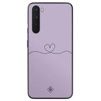 OnePlus Nord hoesje - Hart lila - thumbnail
