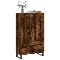 Hoge kast 69,5x31x115 cm bewerkt hout gerookt eikenkleurig - thumbnail