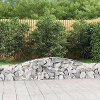 VidaXL Schanskorf gewelfd 400x30x40/60 cm gegalvaniseerd ijzer - thumbnail