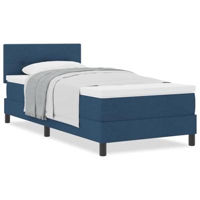 Boxspringbed met matras met matras Blauw 90 x 190 cm Stof