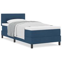 Boxspringbed met matras met matras Blauw 90 x 190 cm Stof - thumbnail