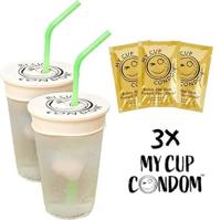 My Cup Condom Drink Cover - Bescherm Je Drankje 3 stuks - thumbnail