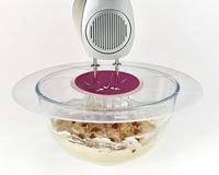 Metaltex Dolceforno Spatscherm voor Mixer 32 cm Siliconen/Paars/Transparant - thumbnail