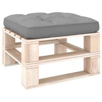 vidaXL Bankkussen pallet 58x58x10 cm grijs - thumbnail
