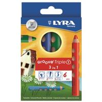 Kleurpotlood lyra groove triple one 6 kleuren - thumbnail