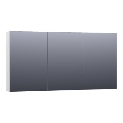 Brauer Impress Spiegelkast 140 cm - zonder Verlichting - Met 3 Dubbelzijdige Spiegeldeuren - Hoogglans Wit