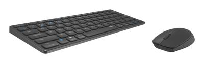 Rapoo 9600M Draadloze multimode Blade Combo Set, QWERTY US Toetsenbord Grijs