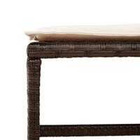 17-delige Tuinset met kussens poly rattan bruin - thumbnail