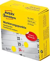 Avery-Zweckform 3852 Etiketten voor markeringspunten Ø 10 mm Geel 800 stuk(s) Permanent hechtend Papier - thumbnail