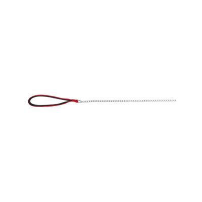 TRIXIE HONDENRIEM KETTING MET NYLON HANDVAT ROOD 110X0,2 CM